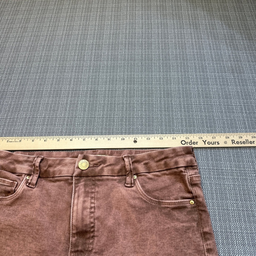 Kut from the Kloth Meg Fab Ab Wide Leg Jeans 6 Mauve High Rise Raw Hem - Picture 7 of 11